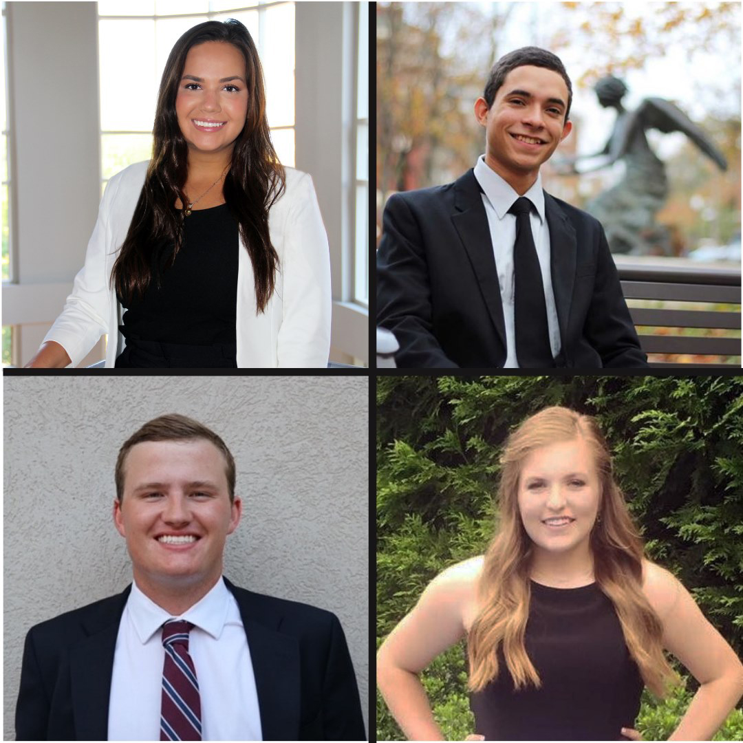 Students Elizabeth Dell'Orco, Jonathan Gonzalez, John mason Hooper, and Haley Boyles