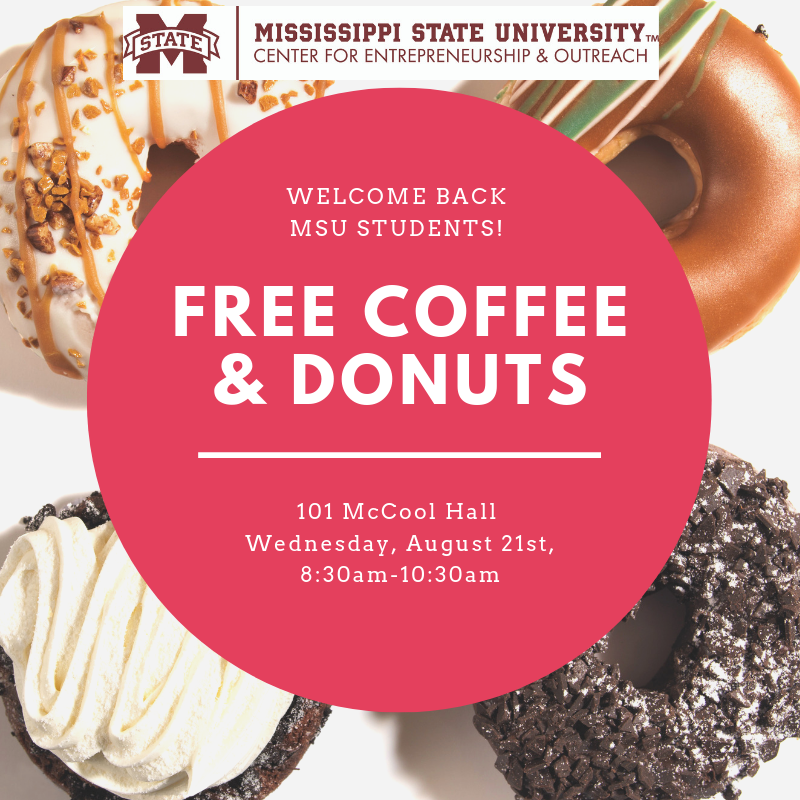 Free Coffee and Donuts in the E-Center on August 21, 2019