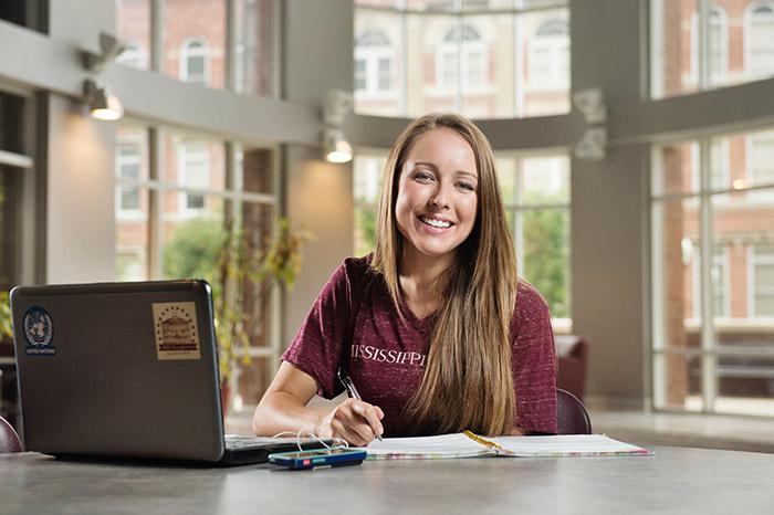 laura herring working on computer