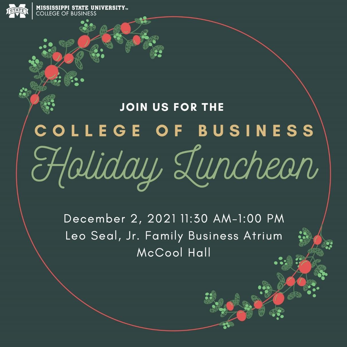 COB Faculty & Staff Holiday Luncheon