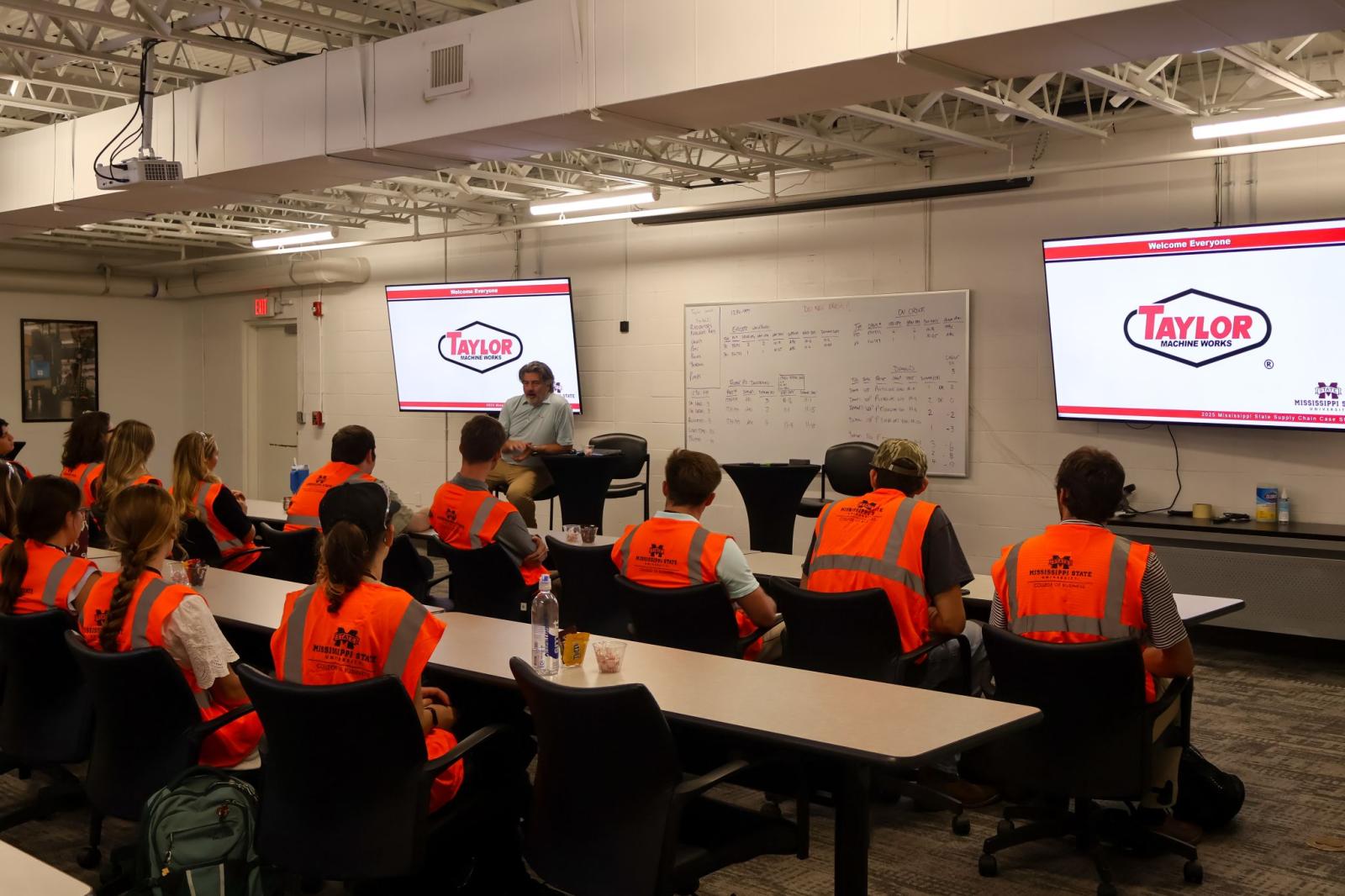 students receiving a presentation