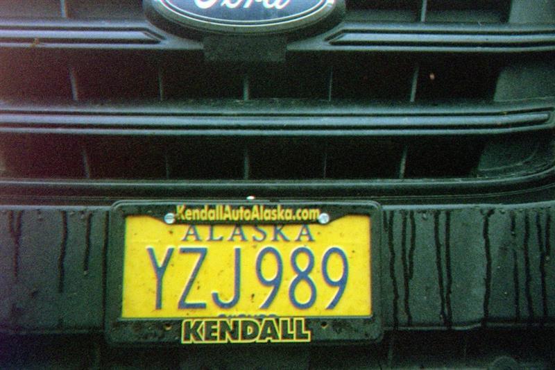 License plate that says Alaska