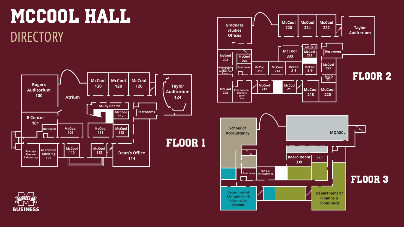 McCool Floor Map